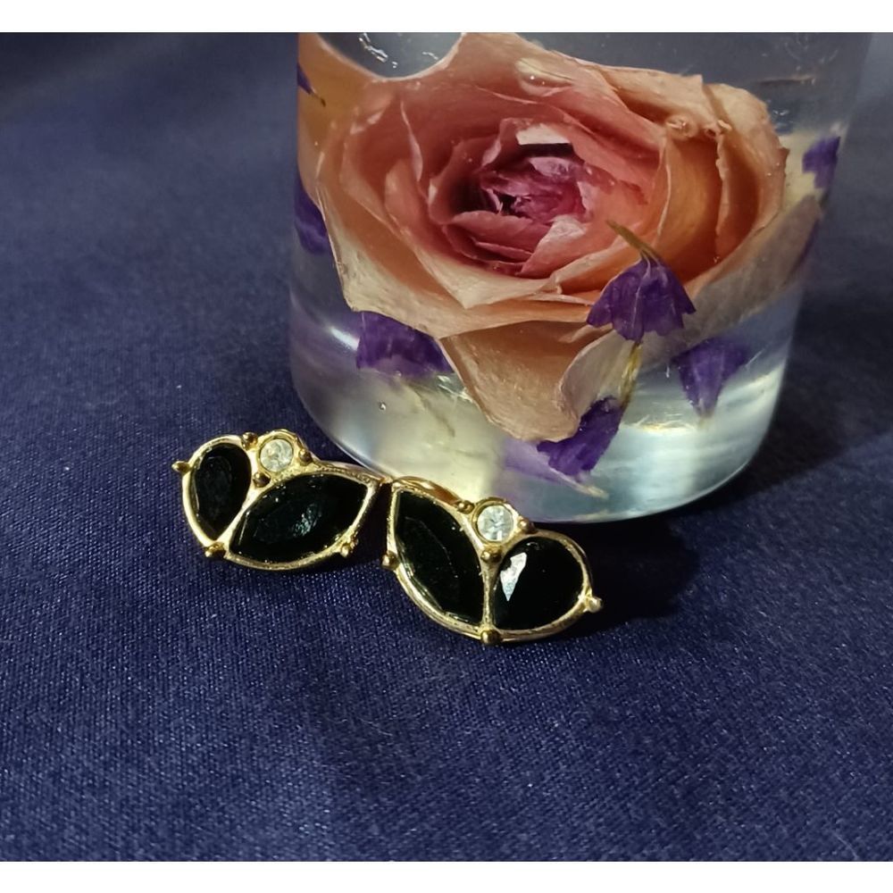 Swarovski Swan stamped earrings